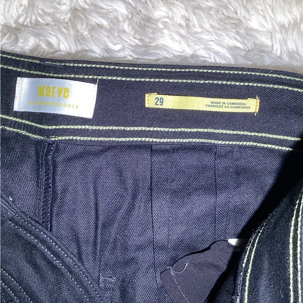 Maeve Anthropologie Black wide leg pants size 29